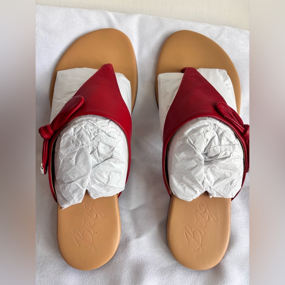 Brighton Chloe Candy Apple Sandals Size 10 - Picture 2 of 6